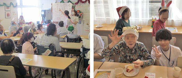 回復期リハビリテーション病棟でのクリスマス会の様子