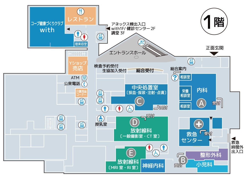 木戸病院１階平面図